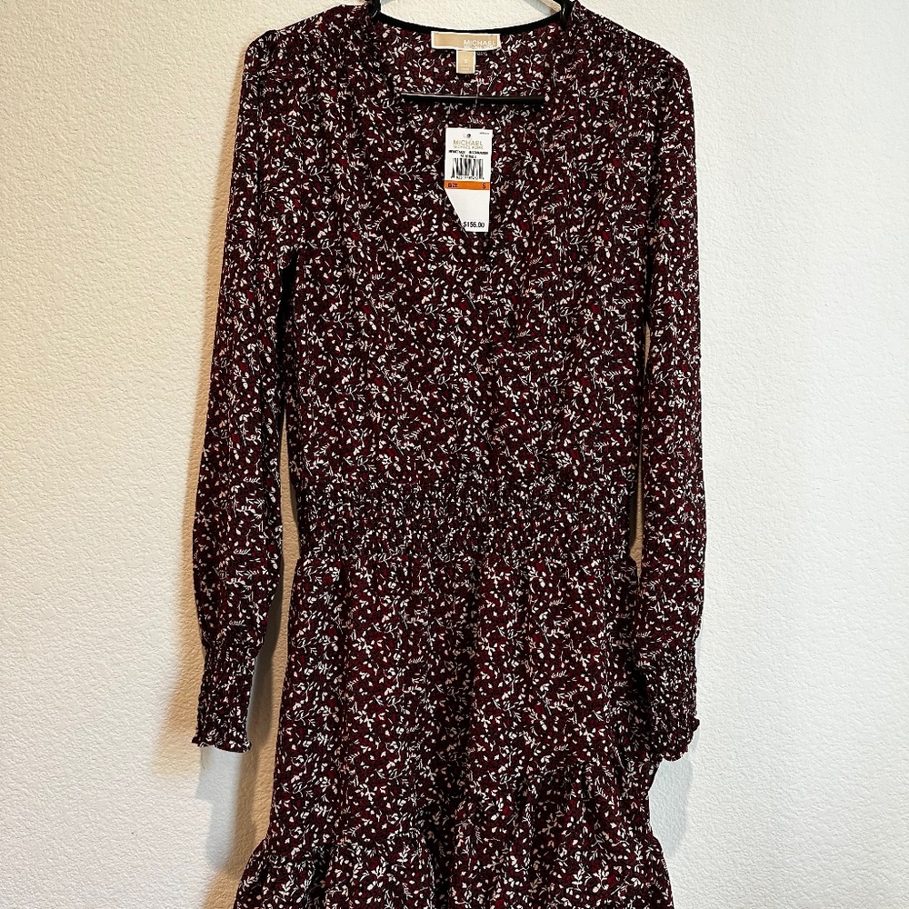 Michael Kors printed ruffle dress